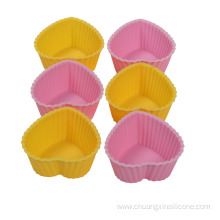 Silicone baking cup- Heart 6pcs set